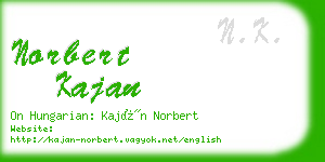 norbert kajan business card